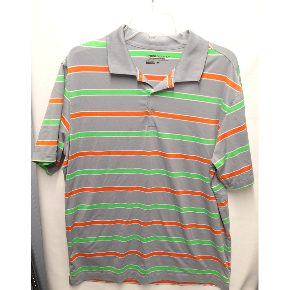 MENS NIKE GOLF POLO, TOUR PREFORMANCE, DRI-FIT , LARGE‎ SHORT SLEEVED, easy care